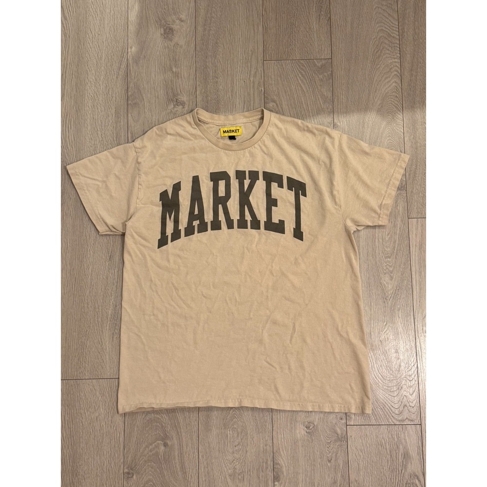 Market Arch Logo T-Shirt Beige Large (fits like a M) MA®KET Streetwear Skate Tee